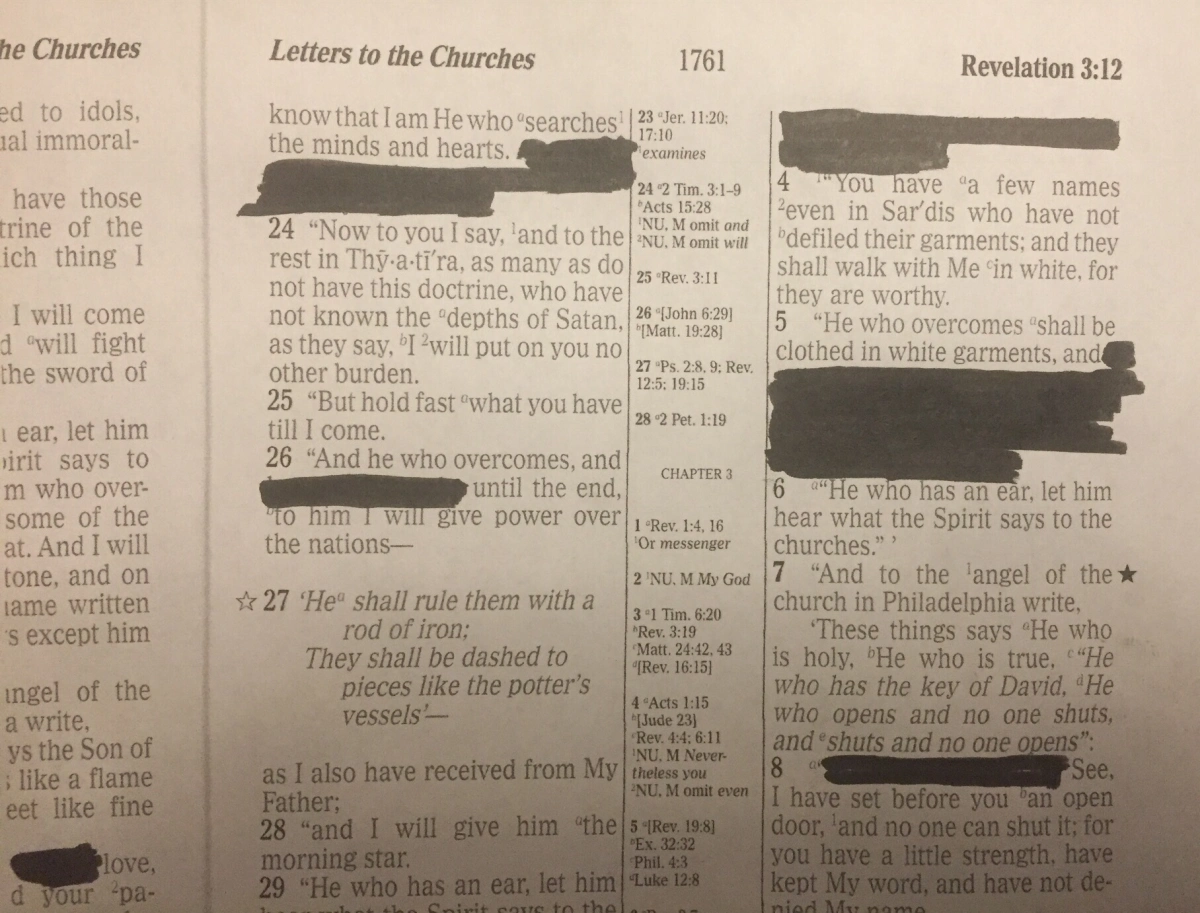 Redacting the Bible is a very Bad Idea